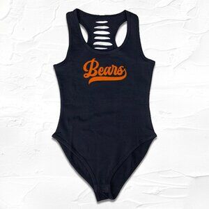 Handmade Black/Orange Womens Bear Bodysuit Gameday Idea Outfit